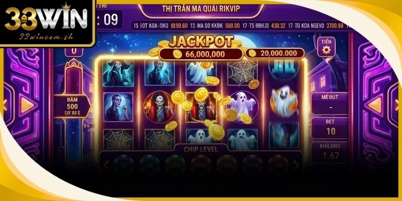 Thiết lập mức tiền cược phù hợp trước khi nhấn nút quay Thị Trấn Ma Quái